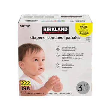 Image of Kirkland Signature Diapers Size 3 - 1 x 4.494 Kilos